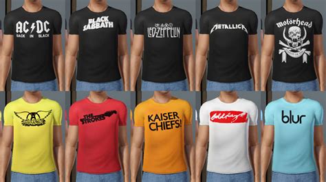 Mod The Sims Rock Band T Shirts For Yaadult Males And Females Row 4