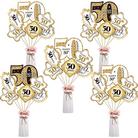 Buy Gmsd 50th Anniversary Party Decoration Set 50th Anniversary Golden