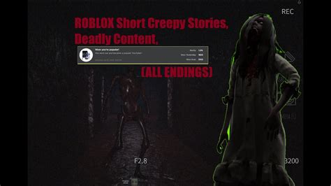 Roblox Short Creepy Stories Deadly Content All Endings And Badges New