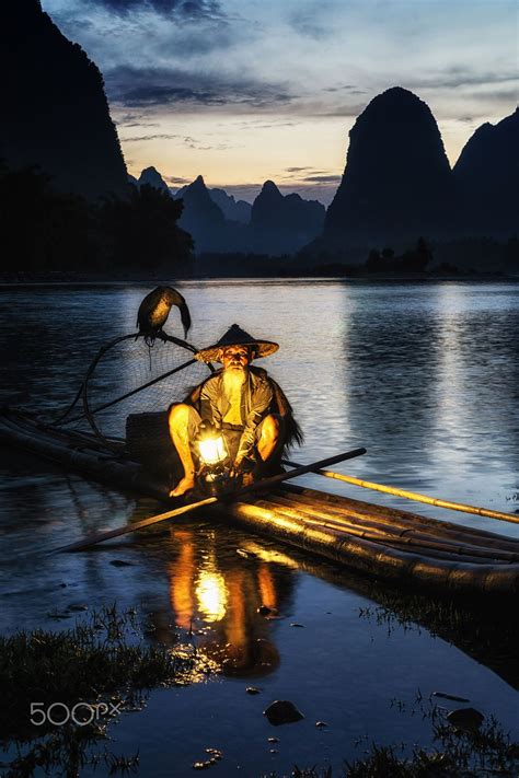 Famous Cormorant Fisherman By The Li River Taken In Xingping China