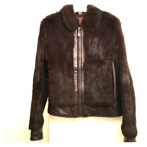 Tryst Jackets And Coats Rabbit Fur And 0 Leather Jacket Size Xs Poshmark