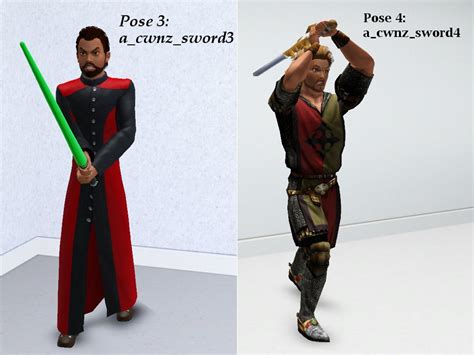 Mod The Sims A Collection Of 14 Poses Using Sword Updated 100611