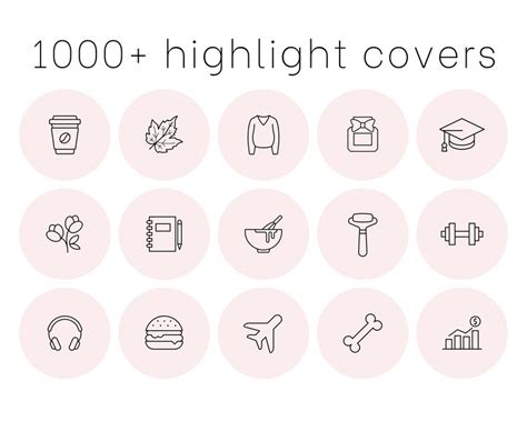 1000 Instagram Story Highlight Covers Girly Light Pink Icon Etsy