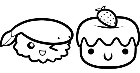 Kawaii Donas Dibujos Para Colorear Faciles