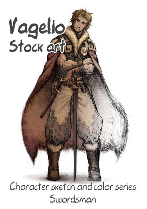 Character Stock Sketch And Color Series Swordsman Vagelio