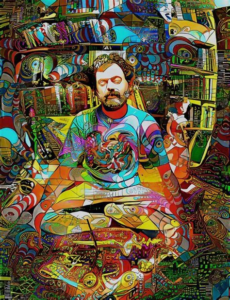 Terence Mckenna Tribute Deepdream Psychedelic Artwork Psychedelic