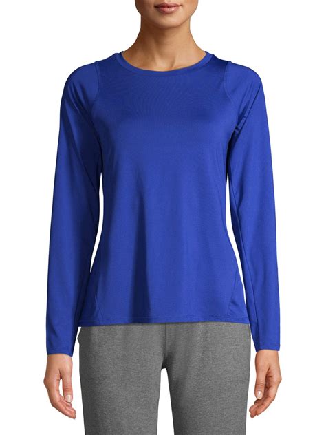 Athletic Works Womens Active Performance Long Sleeve Crewneck Commuter T Shirt