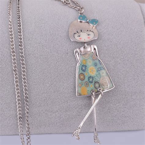 Buy Antique Silver Jewelry Doll Necklace Long Chain