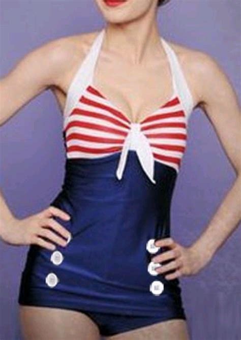 Pinch the elastic strap that winds around the top portion of your ribs so it fits snug against your back. Old style bathing suit | Vintage swimsuits, Retro swimsuit ...