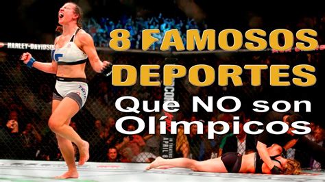 Dejando de lado el segundo, la natación en los juegos olímpicos tiene una tradición muy profunda, y ha sido uno de. 8 Famosos deportes que no son olímpicos. ¿Por qué no están en los JUEGOS OLÍMPICOS? - YouTube