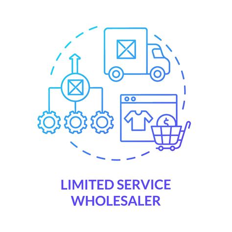 Limited Service Wholesaler Blue Gradient Concept Icon 5349725 Vector