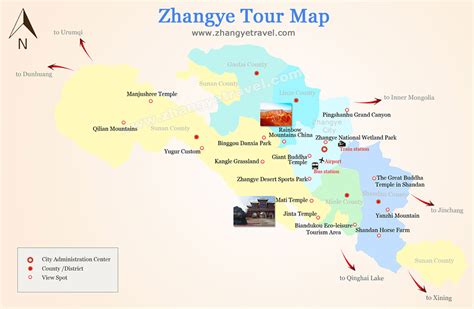Zhangye Danxia Landform Map