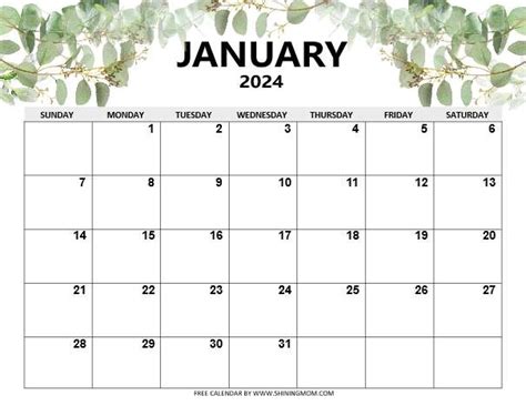 January 2024 Calendar 33 Beautiful Designs For You