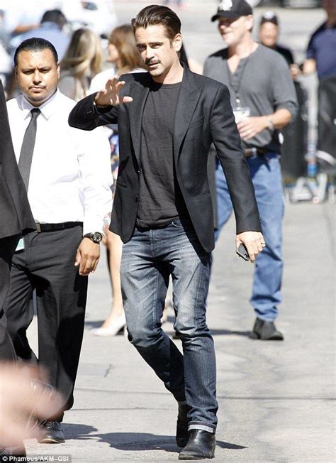 Colin Farrell Shows Off Casual Cool Style In Suit Jacket And Jeans Suit Jacket With Jeans