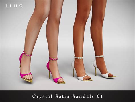 Sims 4 Crystal Satin Sandals 01 Micat Game