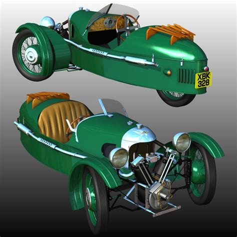 Morgan 3 Wheeler 1911 1939 For Poser 3d Models Nationale7 Morgan