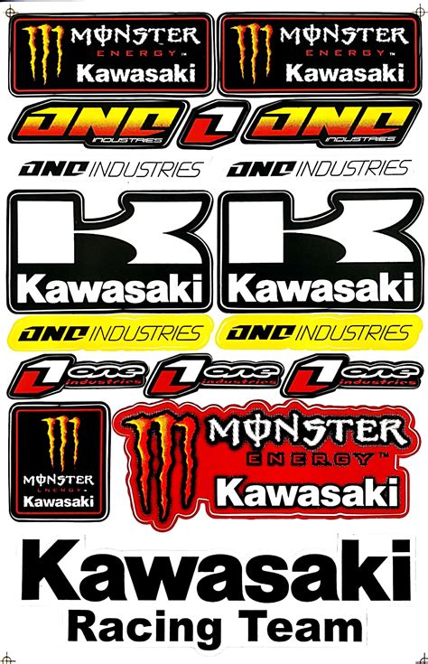 Sticker Decal Team Motorcycle Motocross Rally Racing Sticker Sheet Die