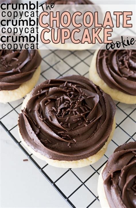 Crumbl Chocolate Cupcake Cookies Cooking With Karli Crumble Cookie Recipe Gourmet Cookies