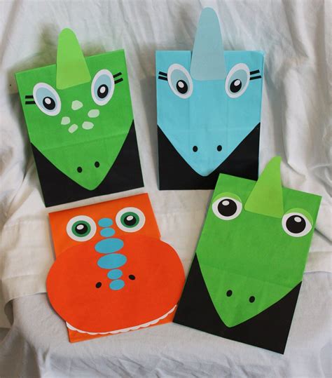 Dinosaur Party Goodie Bags Peytons 3rd Bday Ideas Pinterest