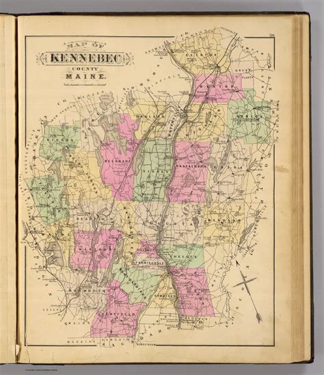 Map of Kennebec County, Maine. (1885) : Colby, George N. : Free