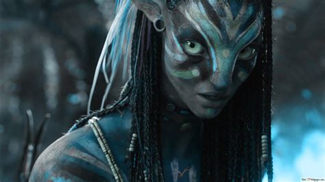 Neytiri The Character From The Movie Avatar With His Dyed Face And