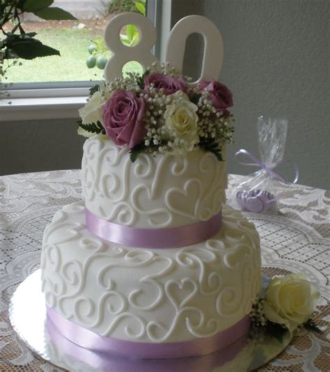 80th Birthday cake — Purple | 80 birthday cake, Birthday cake for mom