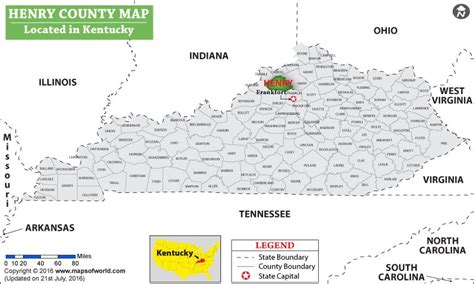 Henry County Map Kentucky