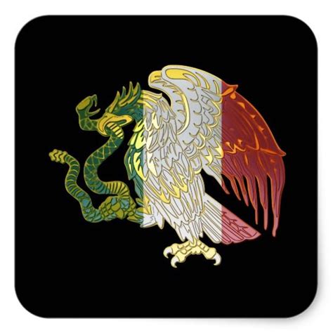 Mexican Flag Eagle Sticker In 2022 Mexican Flag Eagle