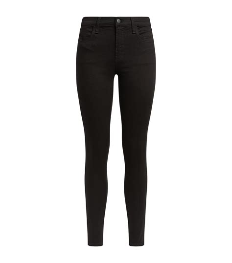 J Brand Black Sophia Mid Rise Skinny Jeans Harrods UK