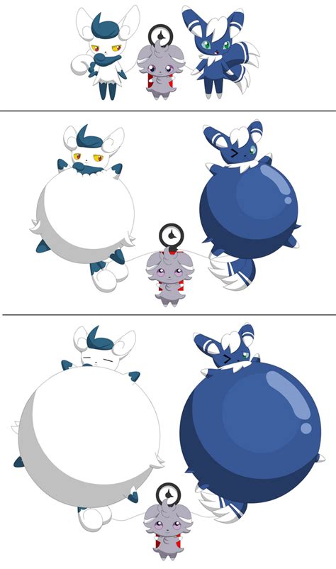 Both Meowstic Inflated Part 12 By Darlaltonthebearcat On Deviantart