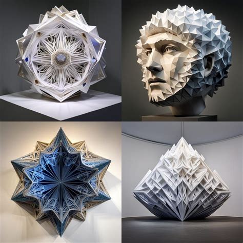 Geometric Paper Sculpture Ai Generated Artwork Nightcafe Creator