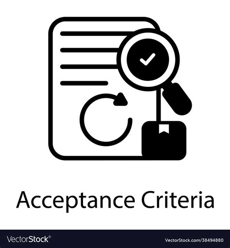 Acceptance Criteria Royalty Free Vector Image Vectorstock