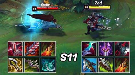 Yasuo Vs Zed S11 New Items Full Build Fights And Best Moments Youtube