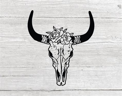 Bull Skulls Cow Skull Bone Crafts Texas Longhorns Custom Decals