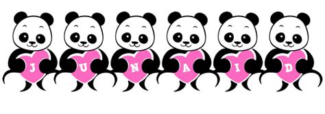 Junaid Logo Name Logo Generator Popstar Love Panda Cartoon