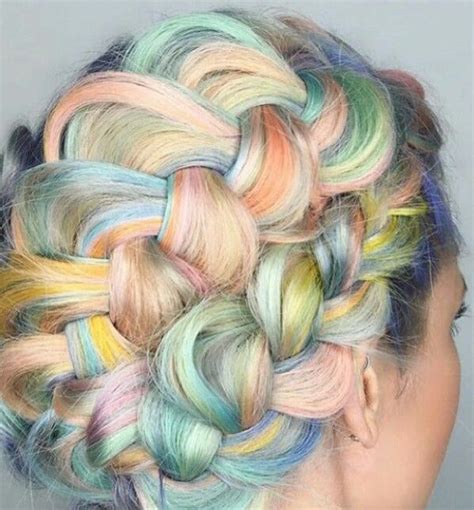 Pastel Rainbow Streak Dyed Hair Color Inspiration Shelleygregoryhair