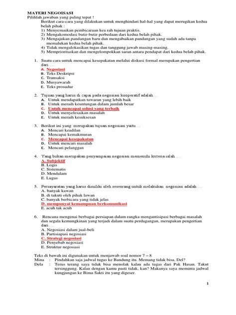 20 contoh soal soal tentang teks ulasan contoh soal terbaru. Contoh Soal Negosiasi Pilihan Ganda Beserta Jawabannya