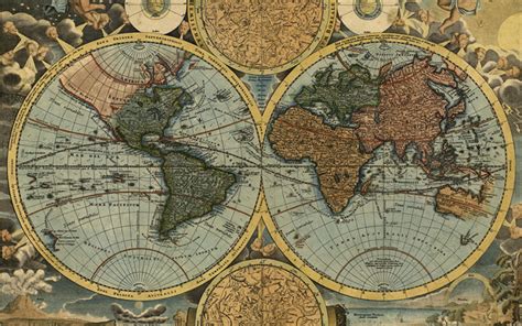 Hämta Bilder Gammal Karta över Världen Kartografi Geografi Johann