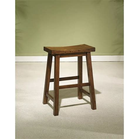 Powell Honey Solid Wood Brown Contemporary Backless Armless Bar Stool