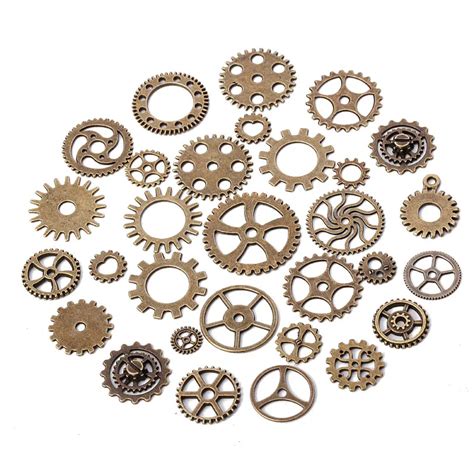 Buy Metal Mixed Steampunk Gears Charms For Jewelry