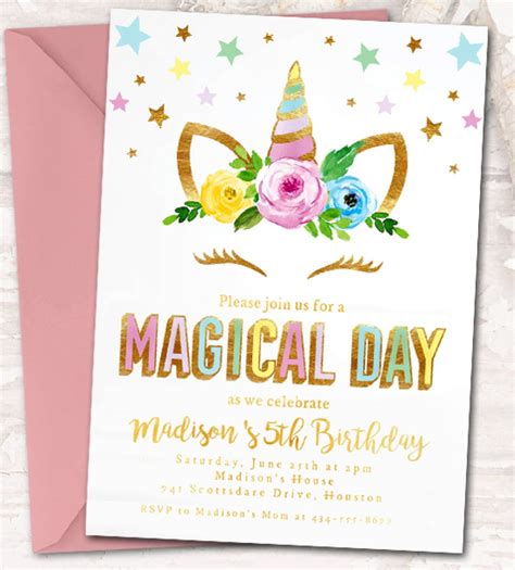 Instantly Personalize Editable Birthday Party Invitation Template