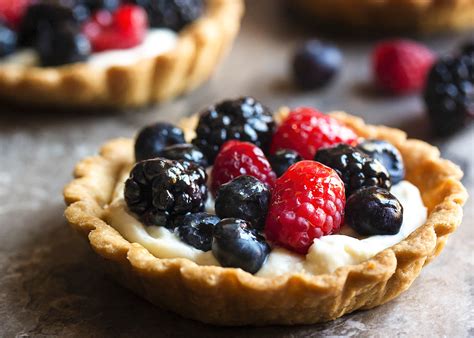 Mascarpone Fruit Tarts With Mixed Berries Just A Little Bit Of Bacon