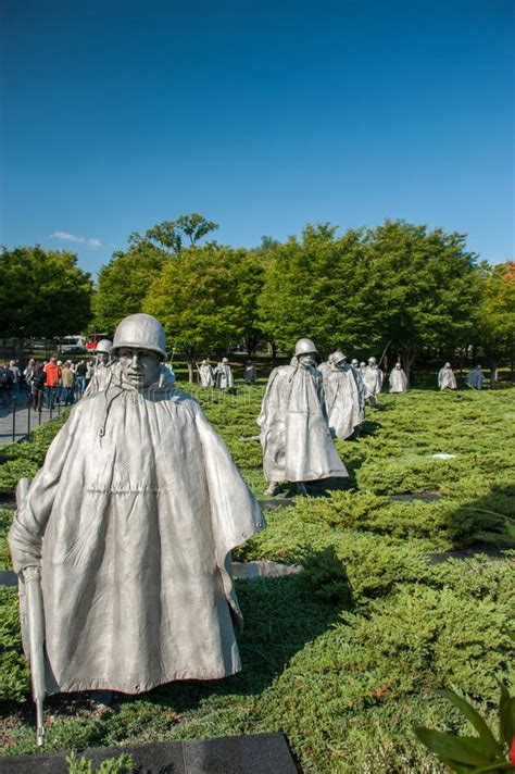 Korean War Memorial In Washington Dc Editorial Stock Photo Image Of
