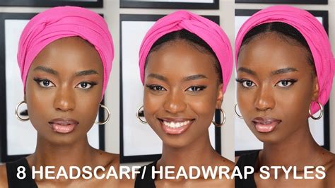 8 Simple Quick And Easy Ways To Style 1 Headwrapturbanheadscarf Youtube