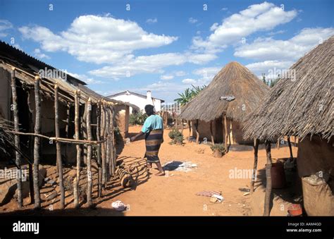 Rural Living Housing Remote African Village Life Style Stock
