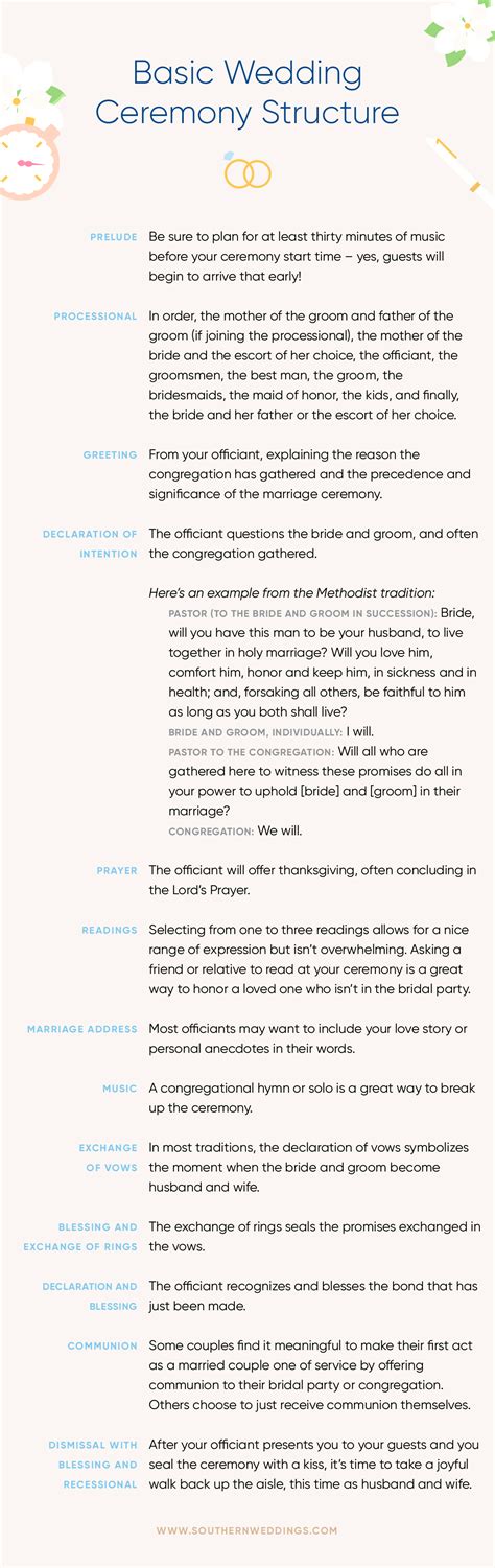 The Basic Wedding Ceremony Structure Southern Weddings Wedding