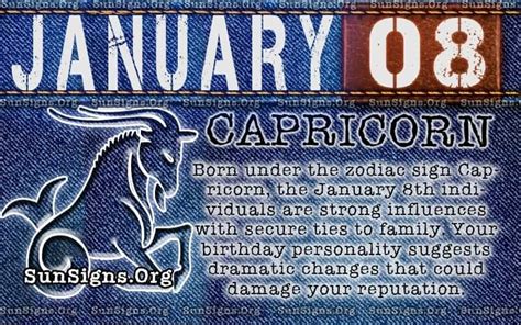 January 8 Zodiac Horoscope Birthday Personality - SunSigns.Org