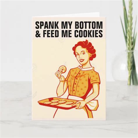 funny sarcastic retro housewife spanking cards zazzle