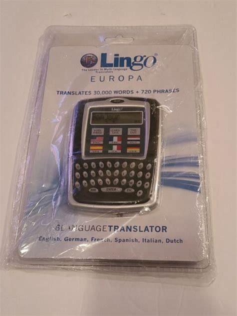 Lingo Europa 6 Language Pocket Translator B17 For Sale Online Ebay