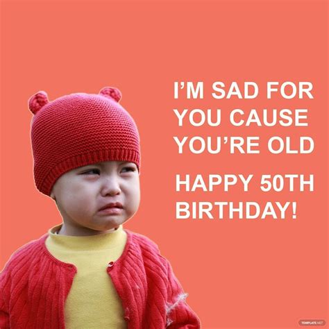 Happy 50th Birthday Meme For Her In Psd Illustrator   Png Download